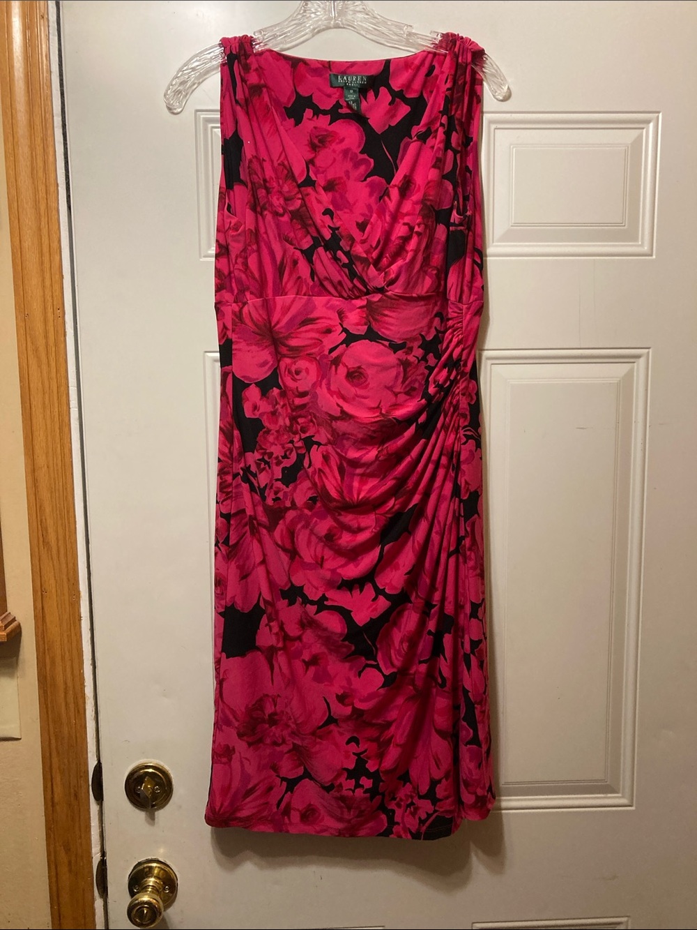 Lauren Ralph Lauren Floral Draped Midi Dress 12